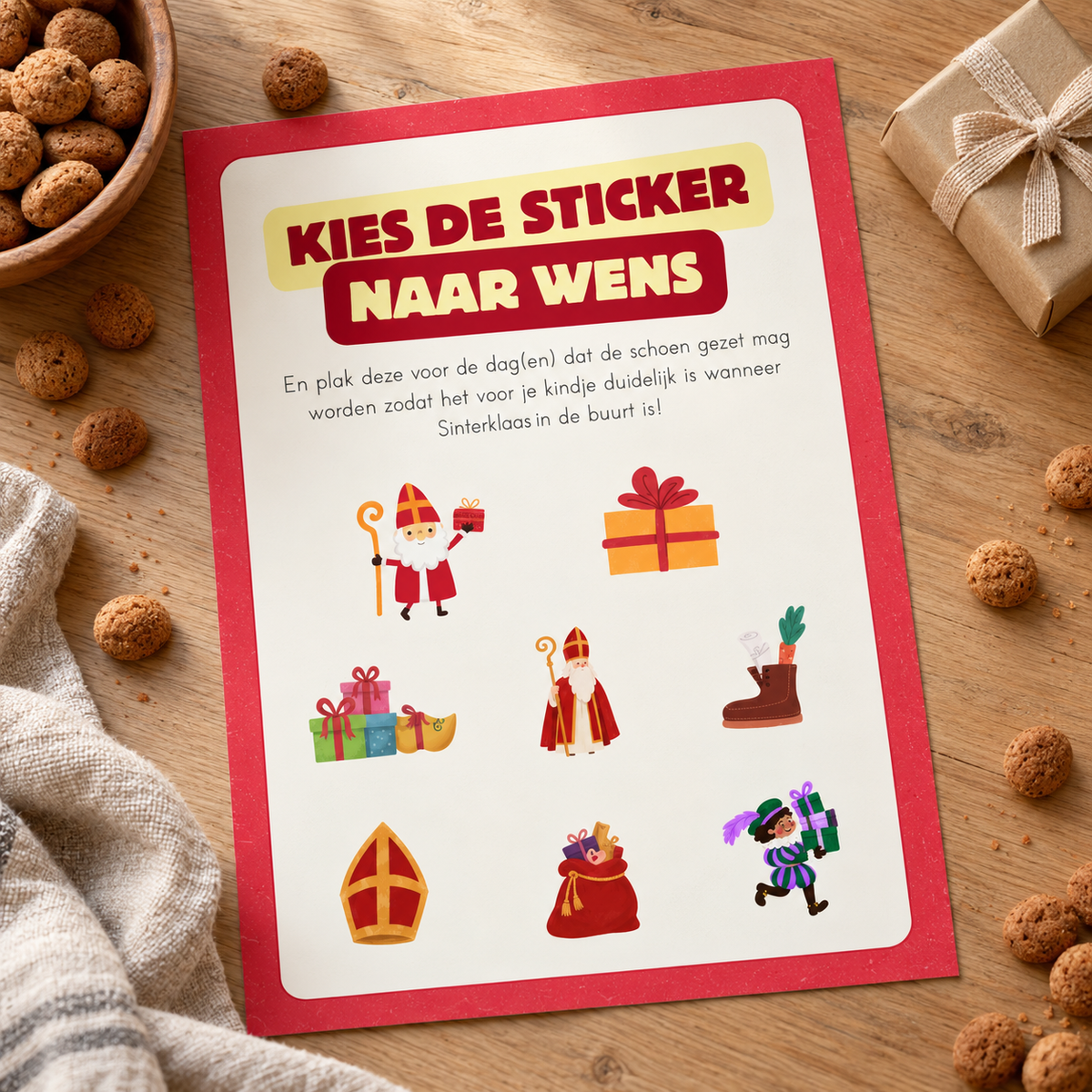 Sinterklaas Schoenzet-schema & Begeleidende Sinterklaas Brief (Bewerkbaar Word-bestand)