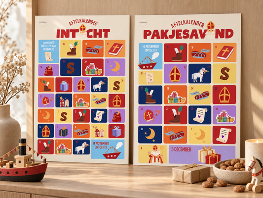 Printable Bundel: Een goede Sinterklaas start (Aftelkalender, Schoenzet Schema & Brief) (Word/PDF)